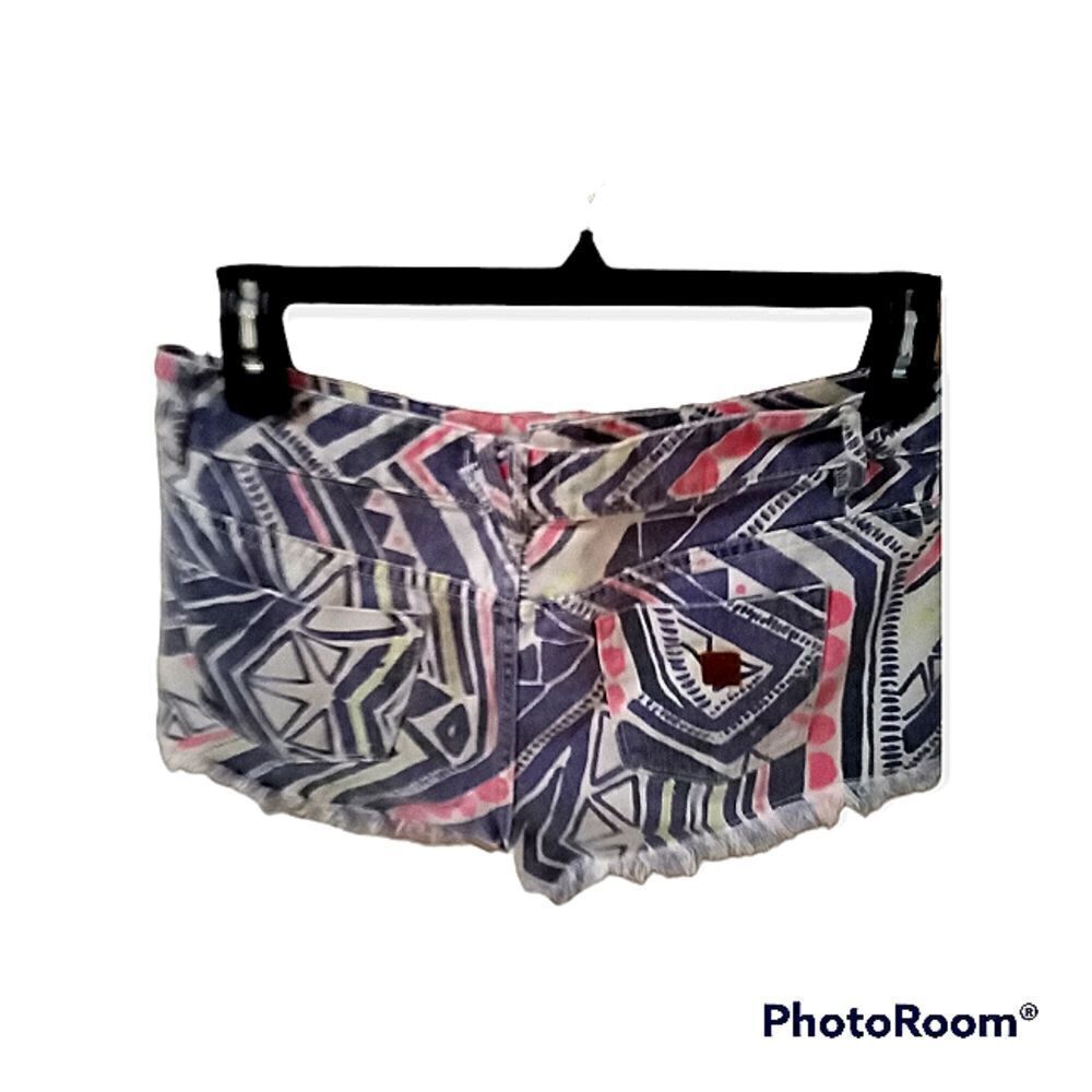 ROXY Fringed hem multicolor ladies shorts SZ 30